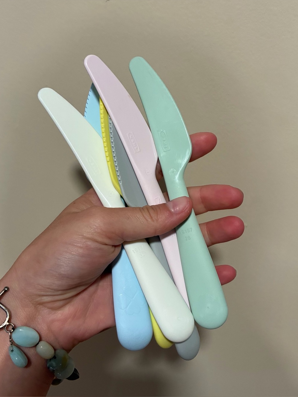 IKEA Kids Pastel Colored Kitchen Knives Set of 6